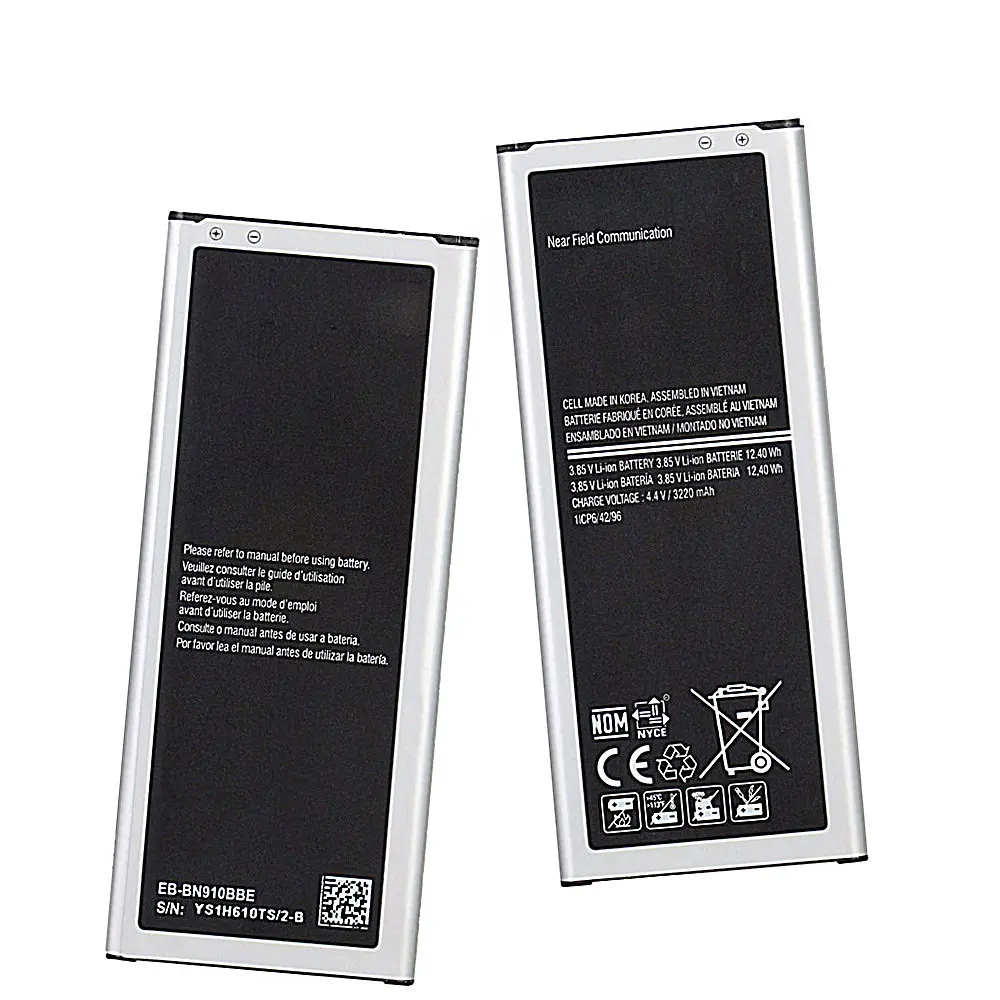 Подлинный EB-BN910BBE батареи для Samsung GALAXY note 4 N910A N910U N910F N910H 3220mAh batterie EB-BN910BBU | Мобильные
