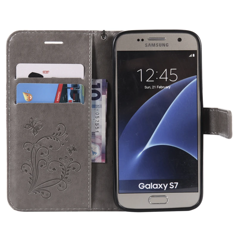 3D кожаный чехол с бабочками для Samsung Galaxy A6 A8 J4 J6 J8 2018 A3 A5 J3 J5 J7 2017 2016 S8 S9 Plus S7 S6 edge S5 S4 S3