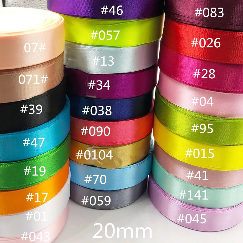 

Satin Ribbon 25 Yards 20mm Packaging Material DIY Bow Crafts Decor Wedding Party Decoration Scrapbooking Wrap Supplies
