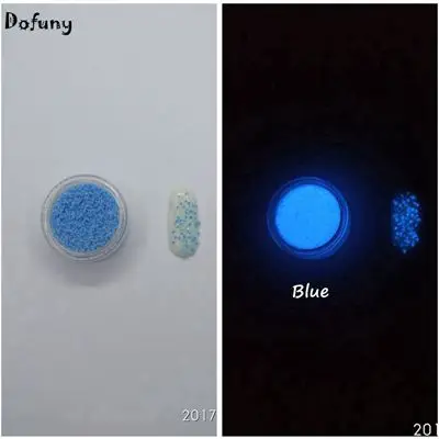 3D дизайн ногтей DIY украшение светящийся акриловый светится в темноте фосфоресцирующий блеск песок частицы граффити вечерние стены - Цвет: Blue