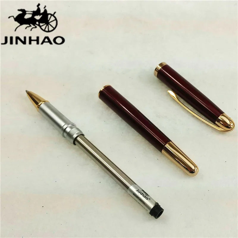1 шт./лот JINHAO 606 РОЛИК ручка Kawaii красный золото клип Canetas Материал Эсколар