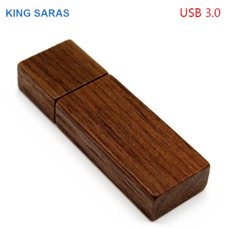 Walnut wood KING SARAS кленовое дерево usb флеш-накопитель usb3.0 Флешка 4 ГБ 8 ГБ 16 ГБ Гб 32 ГБ кленовый usb 3,0 деревянный логотип гравировка - Цвет: Walnut wood
