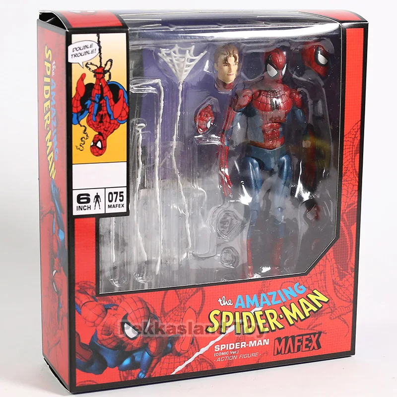 Marvel Mafex 075 Мстители Человек-паук MAF075 Удивительный Человек-паук ПВХ фигурка Коллекционная модель детские игрушки подарок