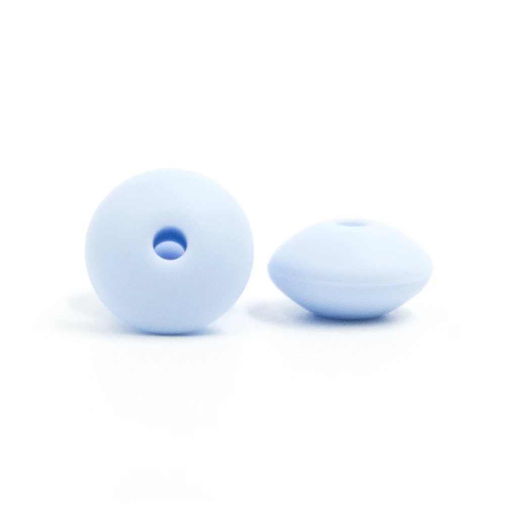 Pastel Blue 50 шт. жемчужные силиконовые бусины в форме чечевицы 12 мм BPA Бесплатный Детский Прорезыватель зубов Ожерелье-Прорезыватель Браслет DIY очаровательные свободные бусины игрушки для кормления - Цвет: Pastel Blue