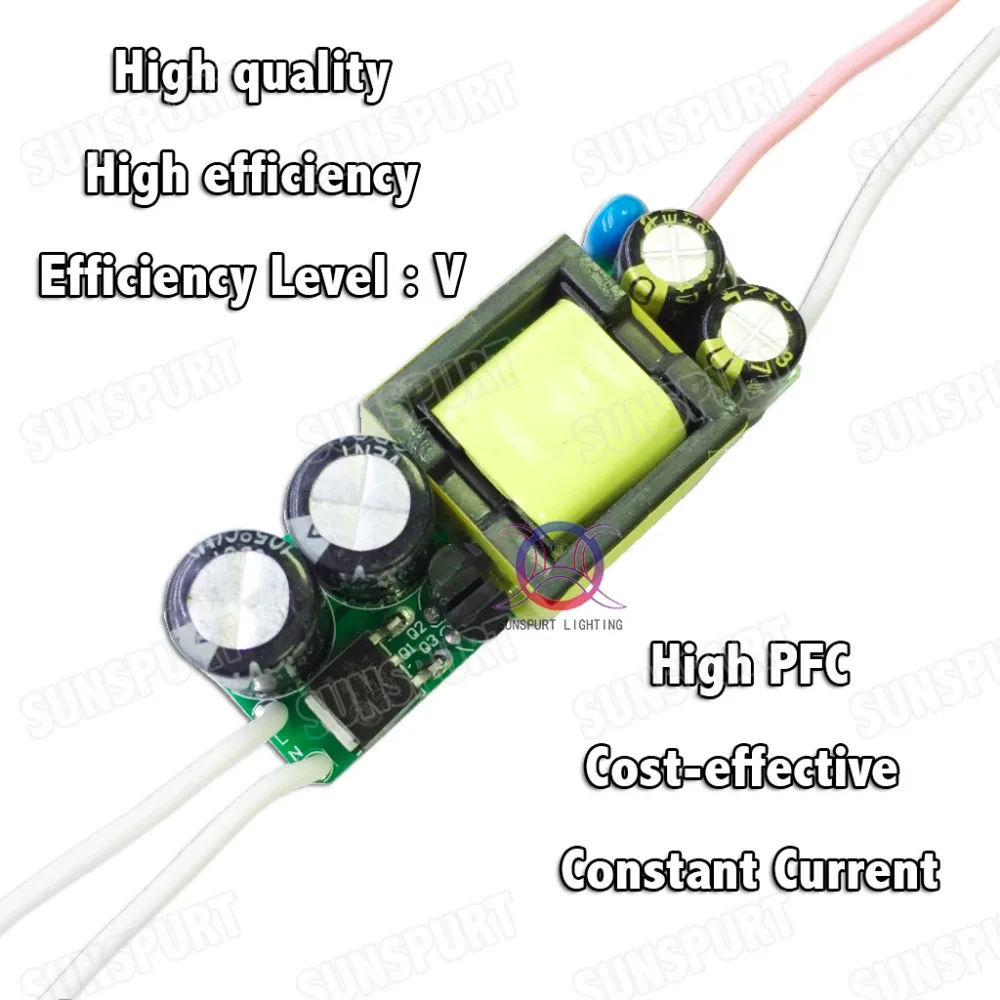 5 шт. изоляция 20 Вт AC185 277V светодиодный Диммируемый драйвер 7 20x1W 300mA 3% 99% DC21 66V