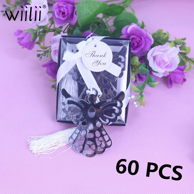 60 шт. праздничные закладки из серебристого металла в коробке для крещения