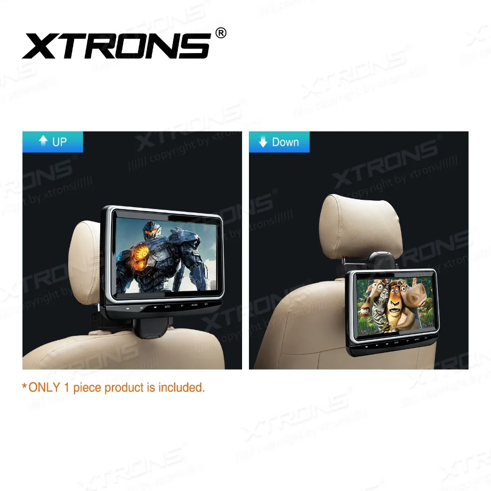 XTRONS 2 шт. мониторов 10 1 &quotВращающийся Автомобильный DVD-плеер на подголовник