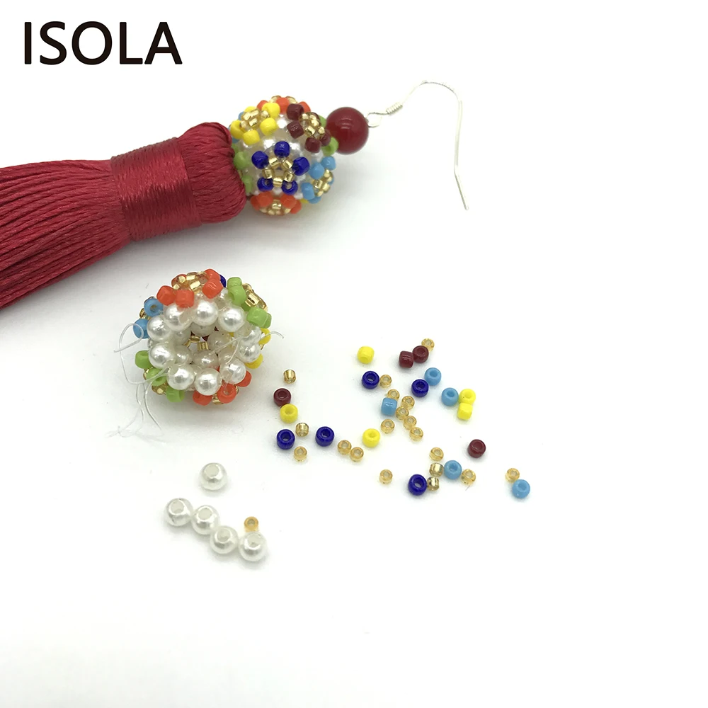 ISOLA выдержанные элегантные уникальные стеклянные рисовые бусы ручной работы