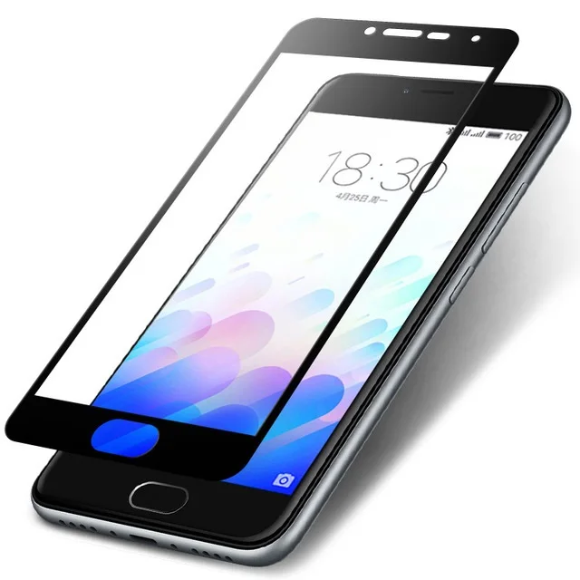 Твердость 9H полное покрытие закаленное стекло для Meizu M3 M3S mini M 3 S Y685H M688C Защитная