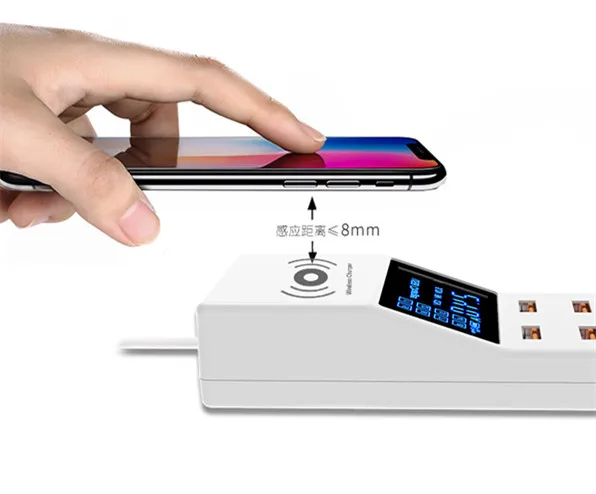 Умное зарядное устройство с 8 USB портами и светодиодным дисплеем 3 0|Зарядные