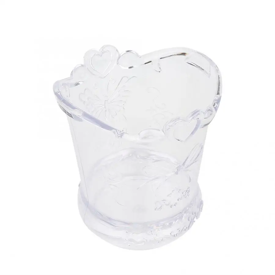 Transparent Makeup Brushes Storage Container Pencil Case Home Desk Decoration Stationery Gifts Make up Tool