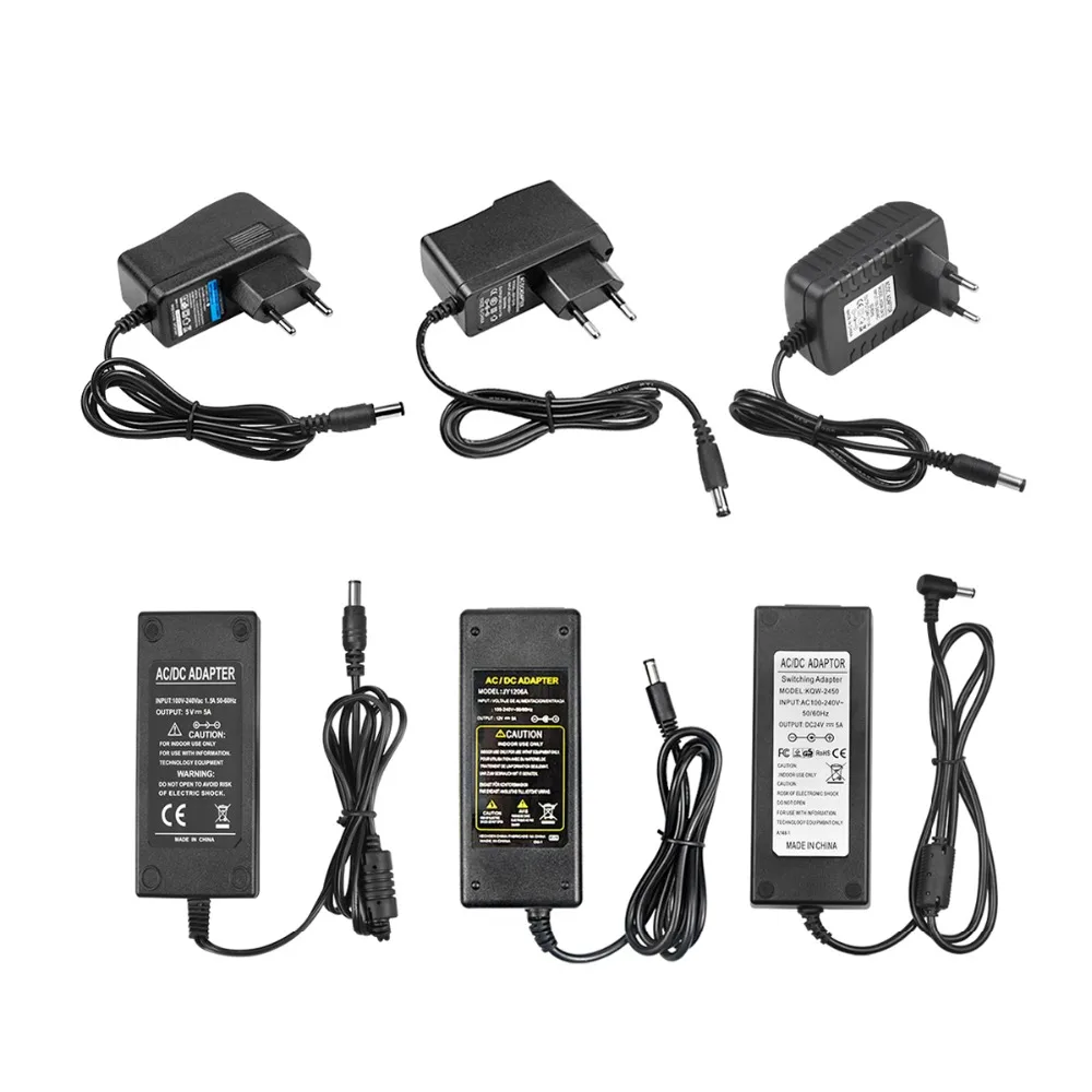 5 V-24 V Питание DC 12V 1A 2A 3A 5A Мощность Зарядное устройство AC 100-240 V 110V 220V переменного тока трансформатор Светодиодный драйвер адаптер для Светодиодный светильник полосы