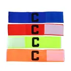 Популярные регулируемые цветные футбольные повязки, гибкие спортивные флуоресцентные повязки для капитана