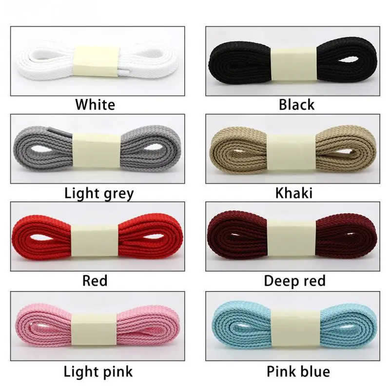 1 пара шнурков из полиэстера на толстой плоской подошве Широкая Спортивная