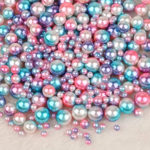 Pink Turquoise 750 шт. поделки своими руками Mix-Размер 4/6/8/10 мм, не требующие отверстия в ухе, жемчуг патронов незакреплённые бусины для одежды аксессуары DIY товары для шитья и рукоделия - Цвет: Pink Turquoise