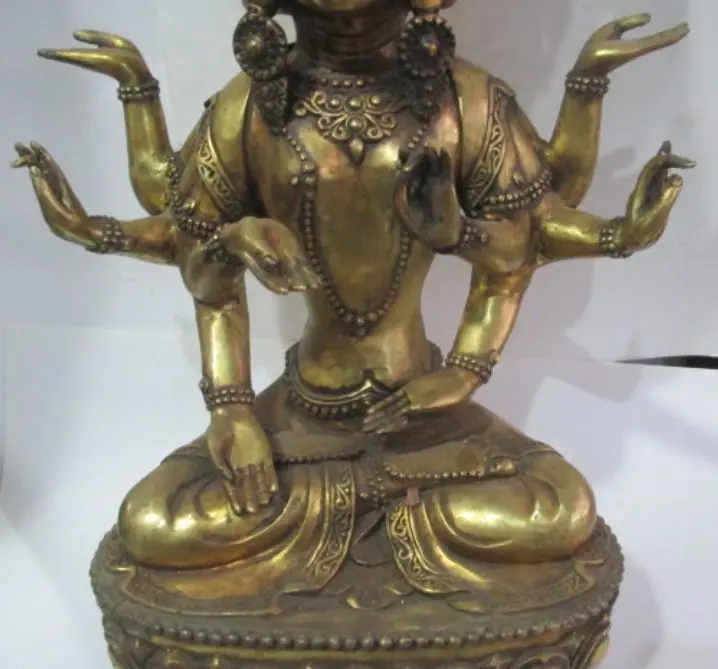 

45cm * /God's brass Tibetan Buddhism guanyin statue in all directions