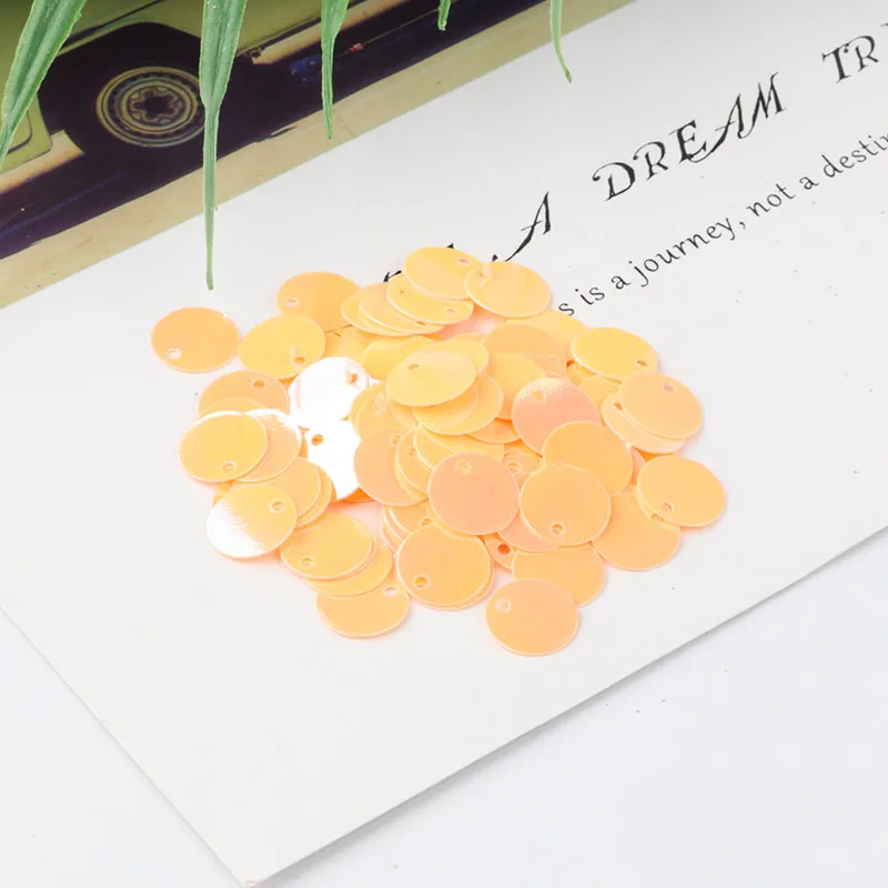 ISequins 200 шт./упак. 12 мм плоские круглые Блестки для судов Lentejuelas Para Manualidades DIY Одежда шитье и ткани рукоделия - Цвет: AB Flesh