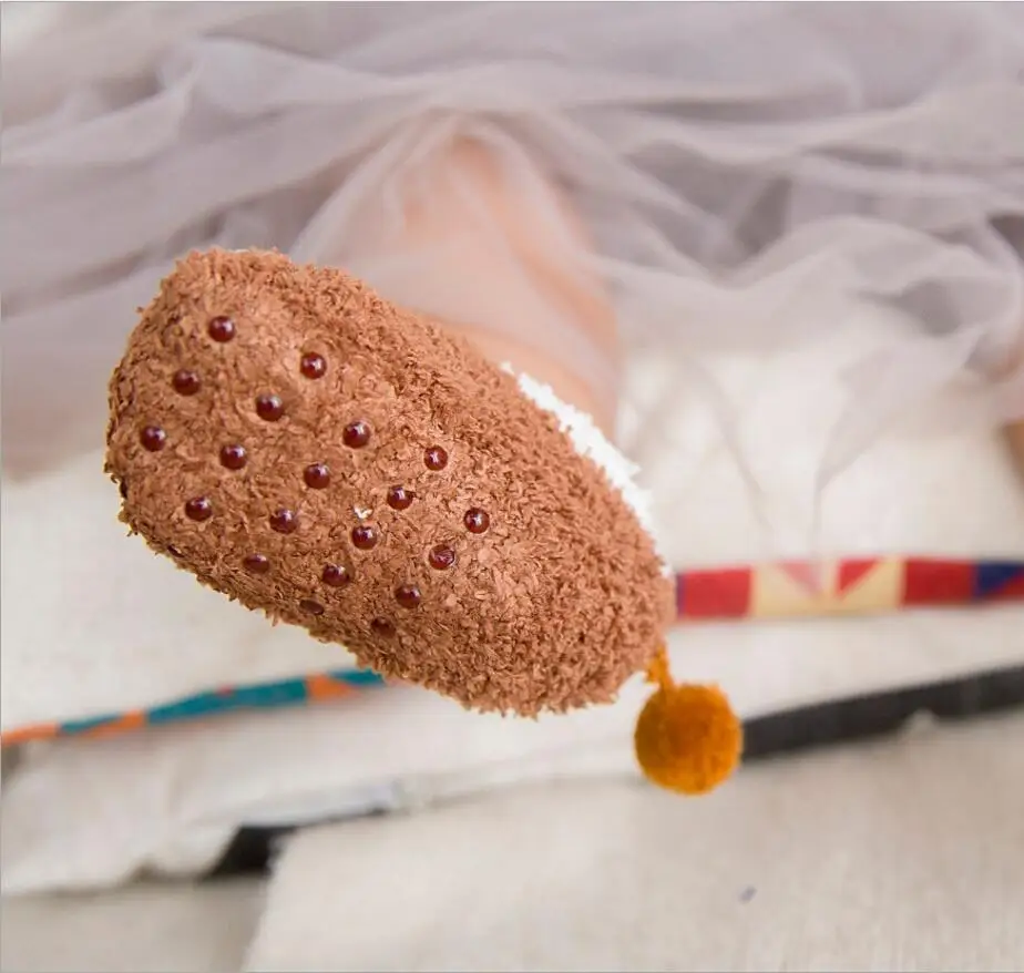 Baby Anti-slip Newborn 0-24Month Cotton Lovely Cute Shoes Animal Cartoon Slippers Boots Boy Girl Unisex Skid Rubber Sole Socks | Детская