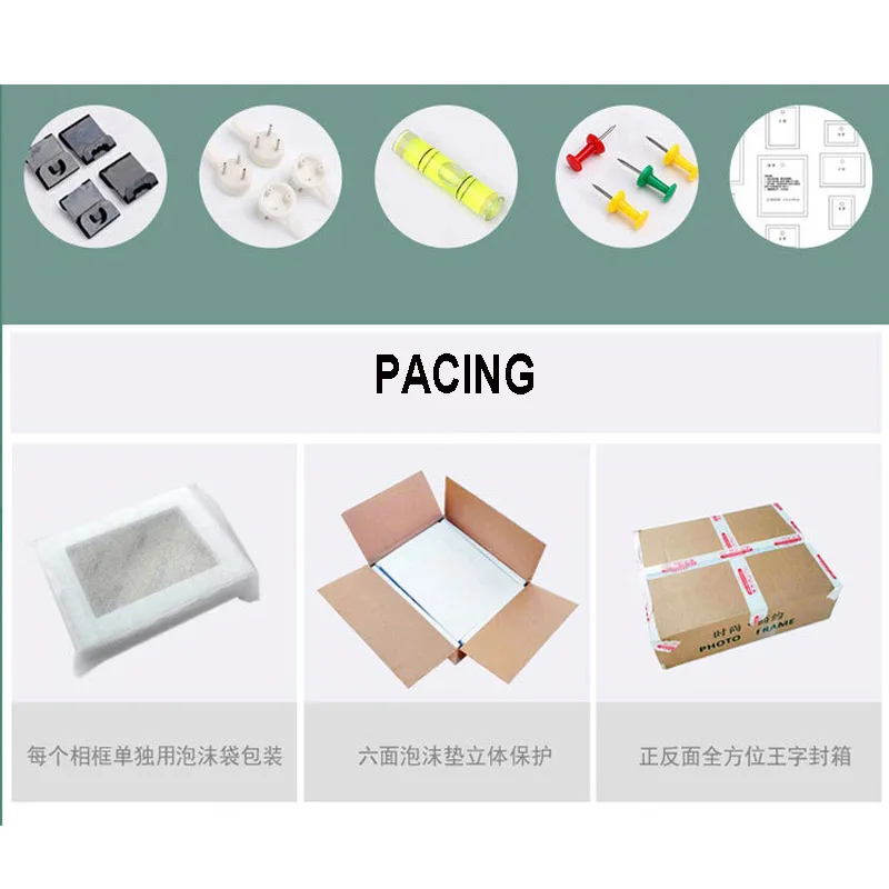 BAIUFOR Творческий Деревянный набор фоторамок белый черные рамки для фотографий