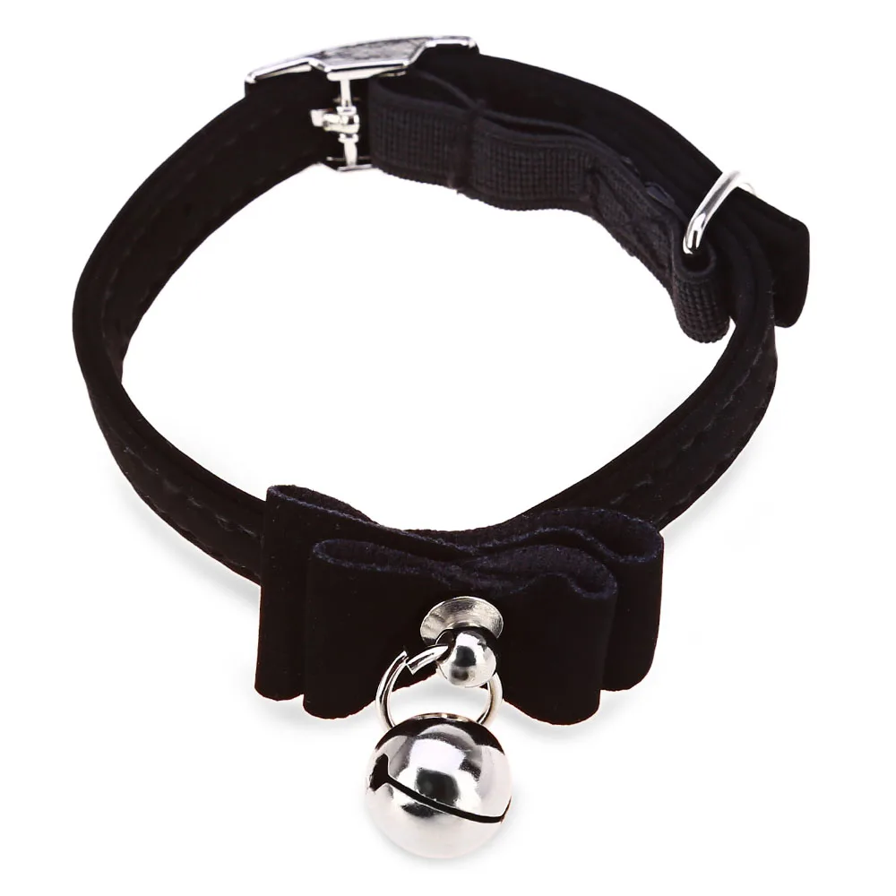 Pet Воротник Щенок упругие колокол лук Форма PU животное Necklacce Регулируемый ошейник