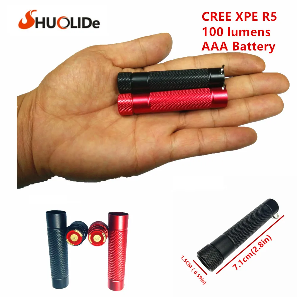 Мини светодиодный фонарик CREE XPE R5 100 люмен брелок AAA батарея|flashlight cree|mini led torchled torch