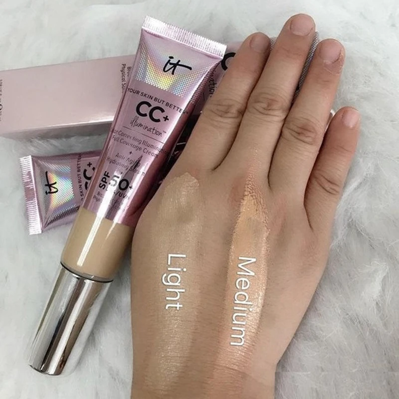Консилер Для Лица it cosmetics CC + крем с подсветкой SPF 50 полное покрытие средней или