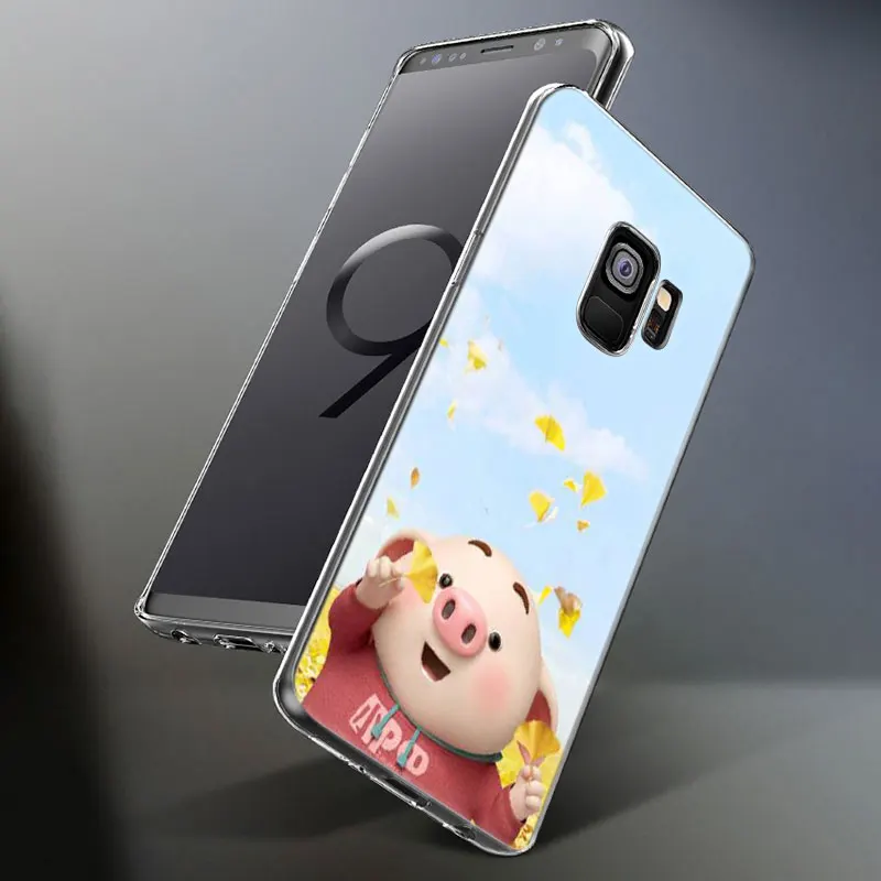 Hot Cute Cartoon Piggy Soft Silicone Case For Samsung Galaxy S10 S9 S8 Plus S7 Edge A6 A8 A7 A9 2018 A5 2017 Fashion Cover | Мобильные