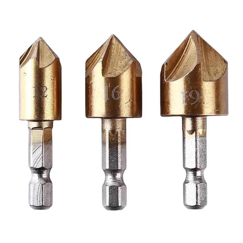 Tools Accessories Multifunctional 3pcs Countersink Drills For Drilling Set Drill Bit Chamfer Metal Cutter Ferramenta |