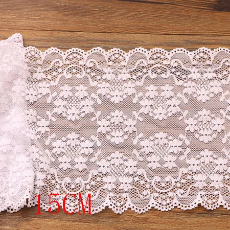 White 2yard 2 ярда белое эластичное кружево 16 см эластичная кружевная ткань, DIY аксессуары для одежды, декоративное кружево - Цвет: White 2yard