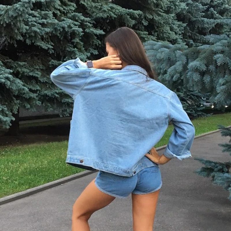 Bohoartist женская джинсовая куртка Зимние Синие однобортные базовые пальто 2019