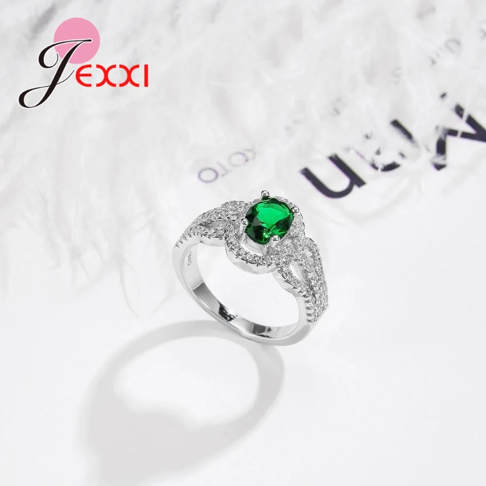 Fashion Classic 925 Sterling Silver Zirconia Austrian Crystals Wedding Rings for Women Wholesale Price Size 6 7 8 9 | Украшения и