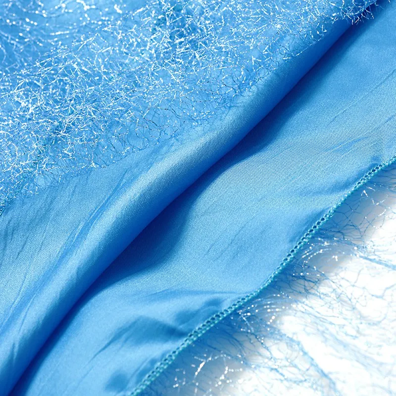 Летнее платье для девочек костюм Эльзы с длинным рукавом Тюлевое принцессы