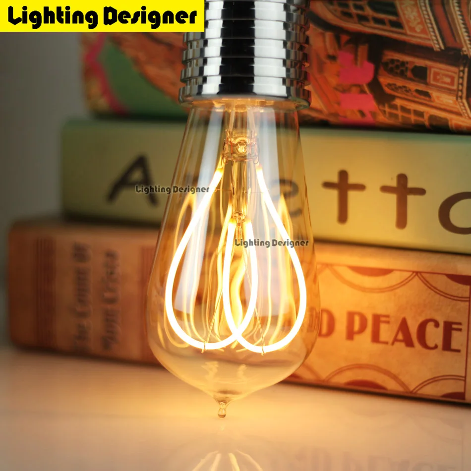 ST58 наконечник Эдисон светодиодный 4 Вт любовь классическое винтажное освещение