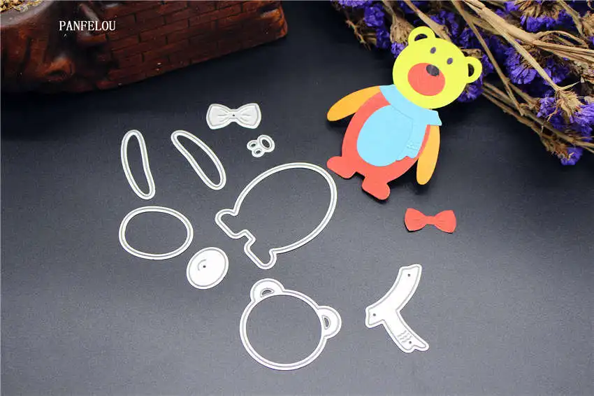 PANFELOU металлическая поделка Mr.bear бумажные штампы для высечки скрапбукинга/DIY