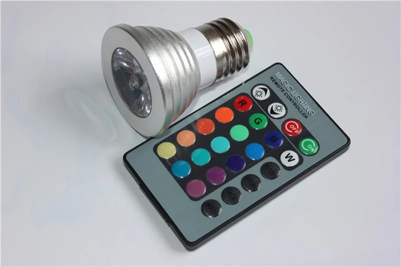 RGB Светодиодная лампа 5 Вт GU10 E27 E14 MR16 B22 16 для изменения цвета прожектор 85-265 в дома с