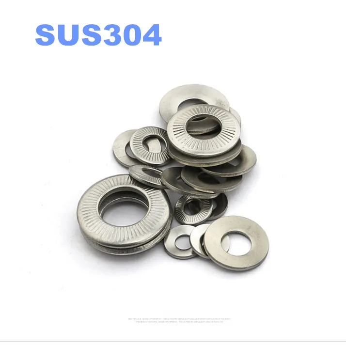 100 шт./лот коническая контактная шайба из нержавеющей стали NF E25 511 knurling дисковые