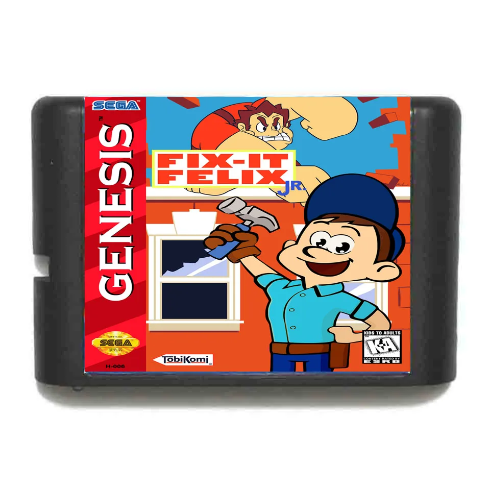 Fix It Felix 16 бит SEGA MD карточная игра для Sega игры Mega Drive Genesis|sega md game card|sega games16 bit |