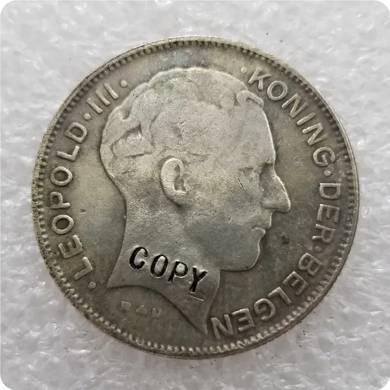 1944 Бельгия 5 франков Leopold III (французский текст) копия монеты|Безвалютные монеты| |