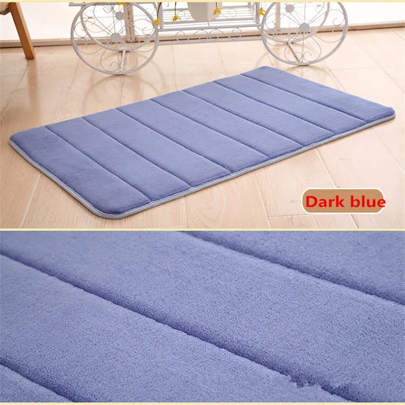 

1pcs Memory Foam Bath Mats Bathroom Horizontal Stripes Rug Non-slip Bath Mats 40x60cm Bathroom Rug Carpet