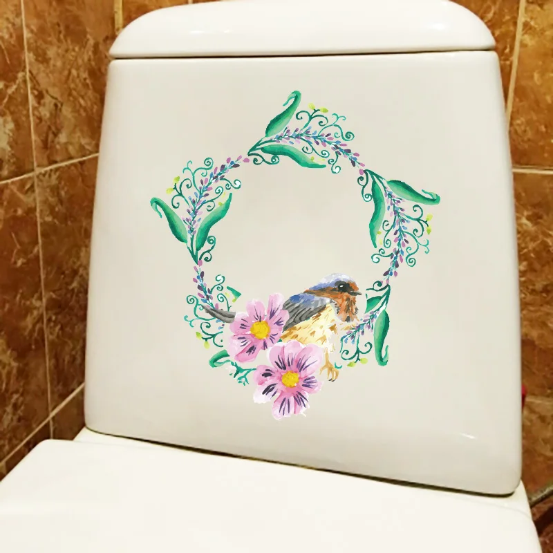 YOJA 18 9X21 5 см Акварельная гирлянда птица креативный домашний настенный стикер