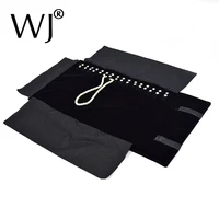 black velvet organizer jewelry display rolls travel storage portable bag folding for pendant necklace chain stand holder case