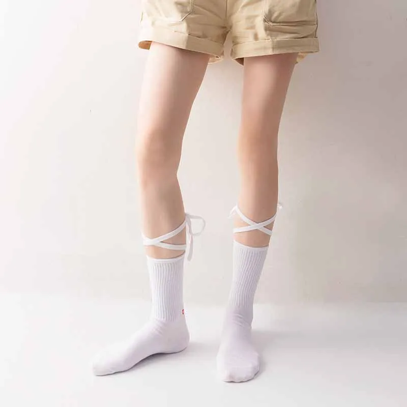 Женские Модные хлопковые высокие носки без пятки одноцветные DIY ручные тонкие
