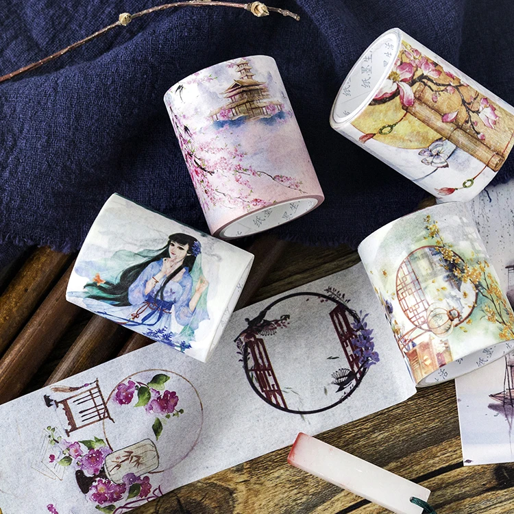 1 шт. древних Стиль серии 50 мм Ширина декоративные васи ленты DIY Скрапбукинг