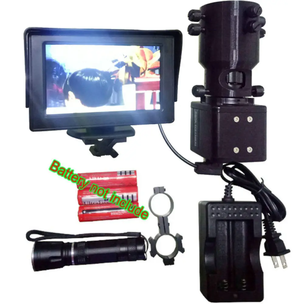 25mm-wholeset-100M 38-45 прицел Add On DIY ночного видения w lcd монитор крепление ИК лазерный фонарь для тактического бинокулярного прицела 100 м/200 м - Цвет: 25mm-wholeset-100M