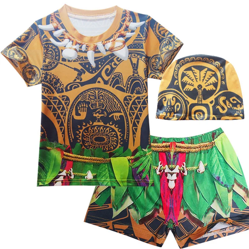 2018 robe fille комплект детской одежды для мальчиков из футболки и шортов с шапочкой