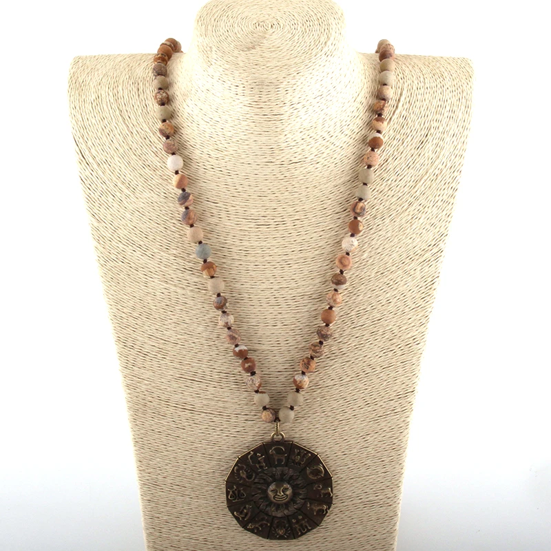 MOODPC модное богемное племенное ювелирное изделие из натурального камня длинное