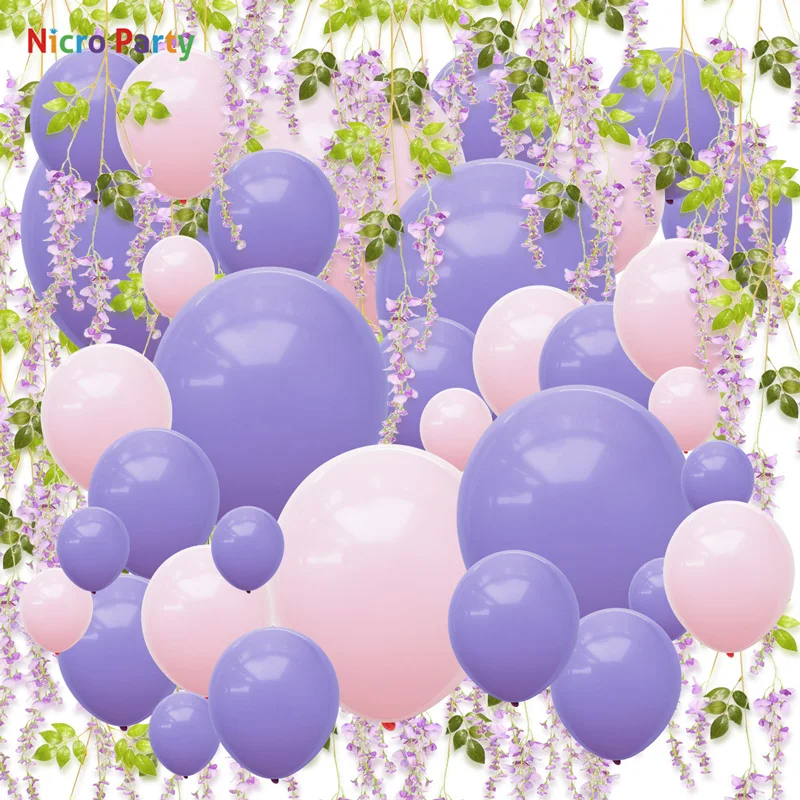 Nicro 82 шт./компл. фиолетовые розовые воздушные шары Искусственный Wisteria набор для
