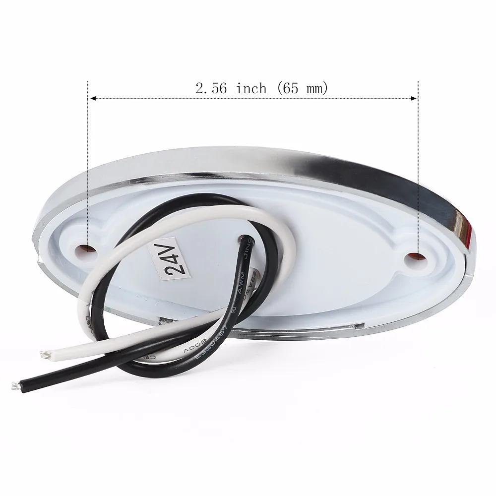 Keyecu Янтарный мини овальный светодиодный супер яркий Боковой габаритный фонарь с