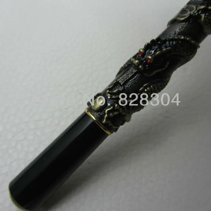 JINHAO СЕРЫЙ два дракона ИГРАТЬ жемчуг Ролик Шариковая ручка кристалл Бесплатная