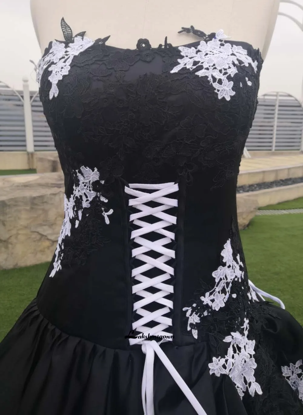 Винтажное свадебное платье белое черное фатиновое для невесты robe de mariee | Свадьбы